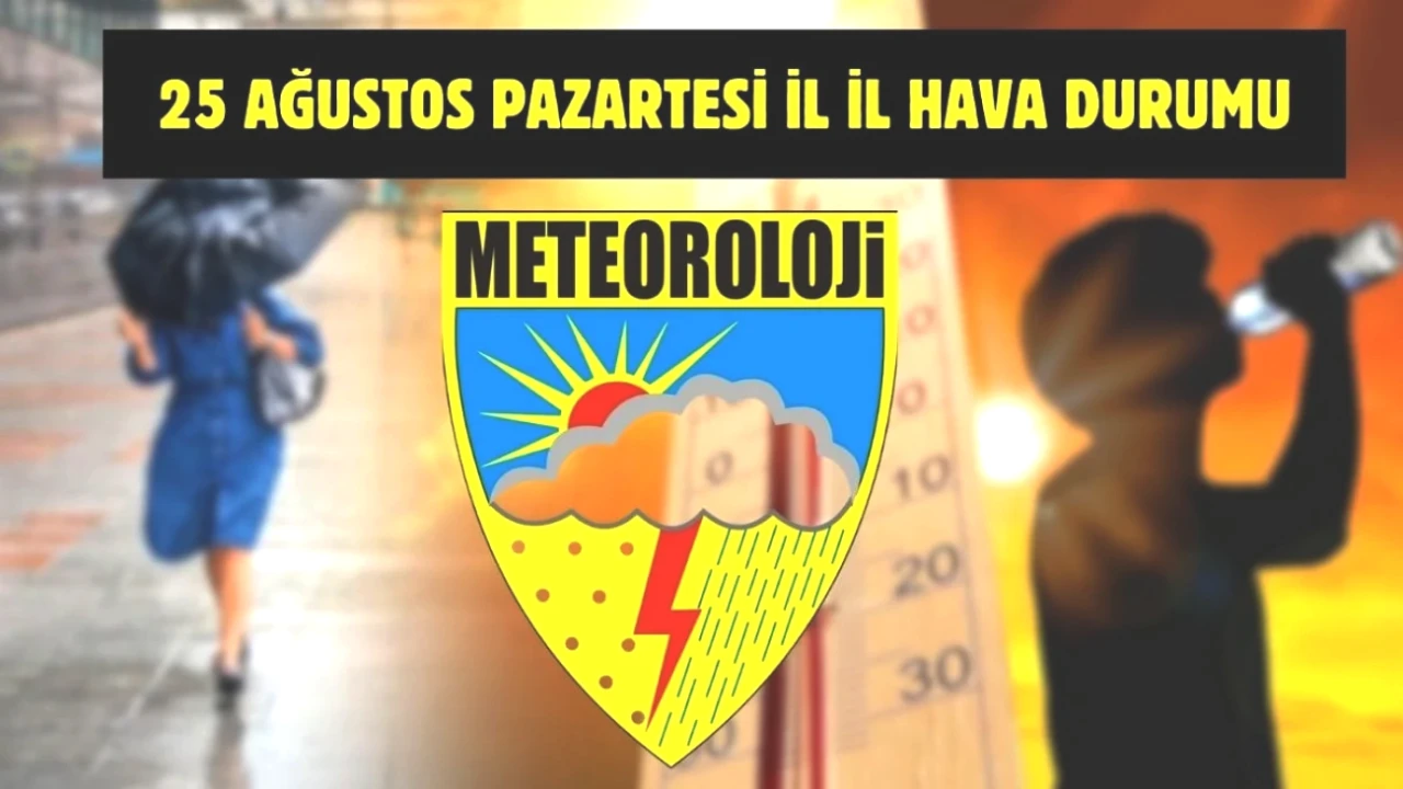 Meteoroloji'den Acil Uyarı! 25 Ağustos Hava Durumu Tüm Türkiye'yi Etkiliyor